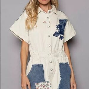 NEW POL Jean Shorts Romper
Women's One Piece Jumpsuit